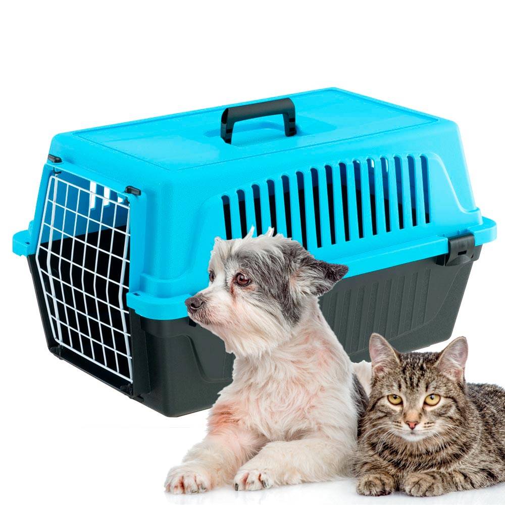 Ferplast - Ferplast Caisse de Transport Chat, Cage de Transport pour Chiens Petits et Chats jusqu'à 8 Kg, Porte en Fer Plastifié, Fentes d'aération, 37 x 58 x h - Image 6