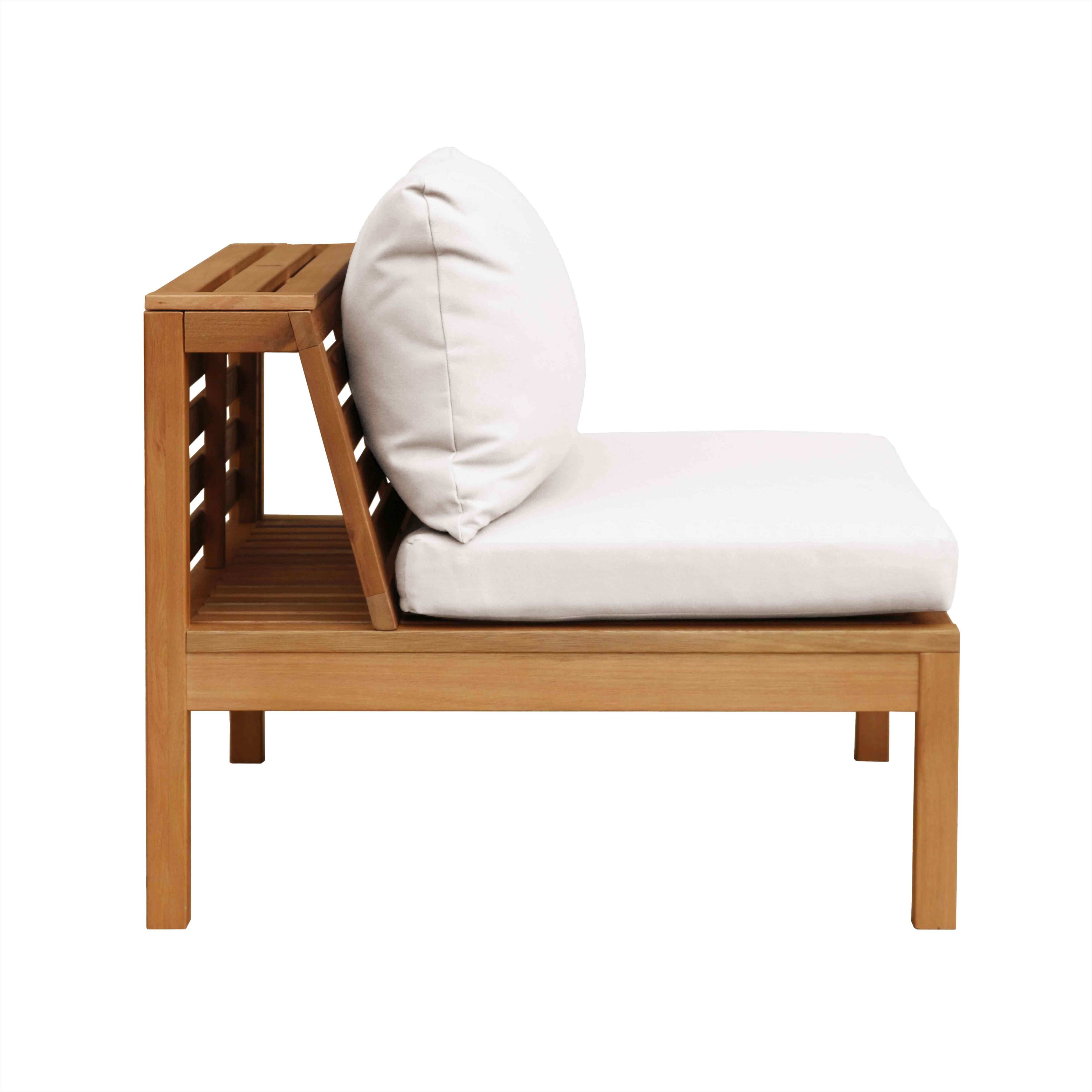 Oviala - Fauteuil de jardin bas en bois d'eucalyptus écru Maupiti - Oviala - Image 5