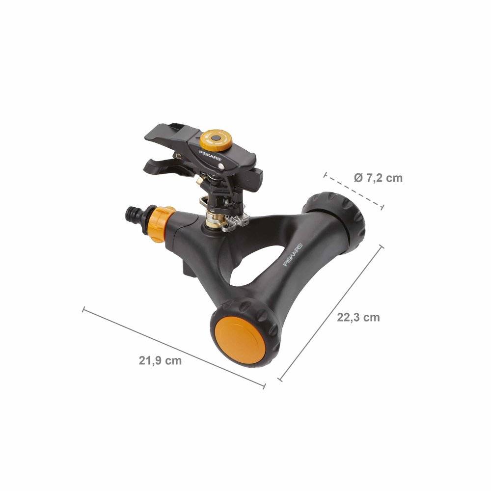 Fiskars - Arroseur canon métal avec roues