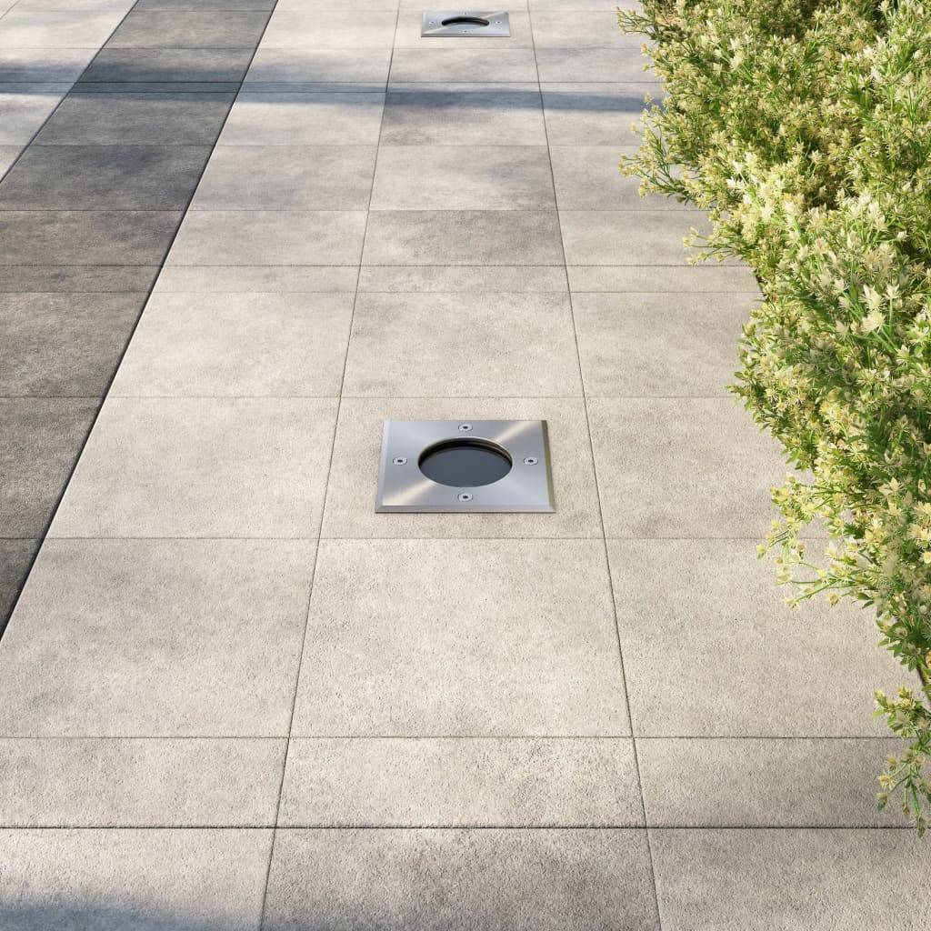 Lampe d'extérieur - Lampe de jardins encastrées au sol 3 pcs Carré - Image 2