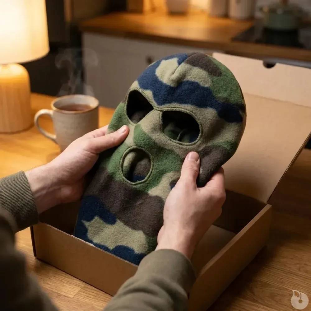 Cagoule confort chaude polyester micro polaire camo CE Percussion - Image 1