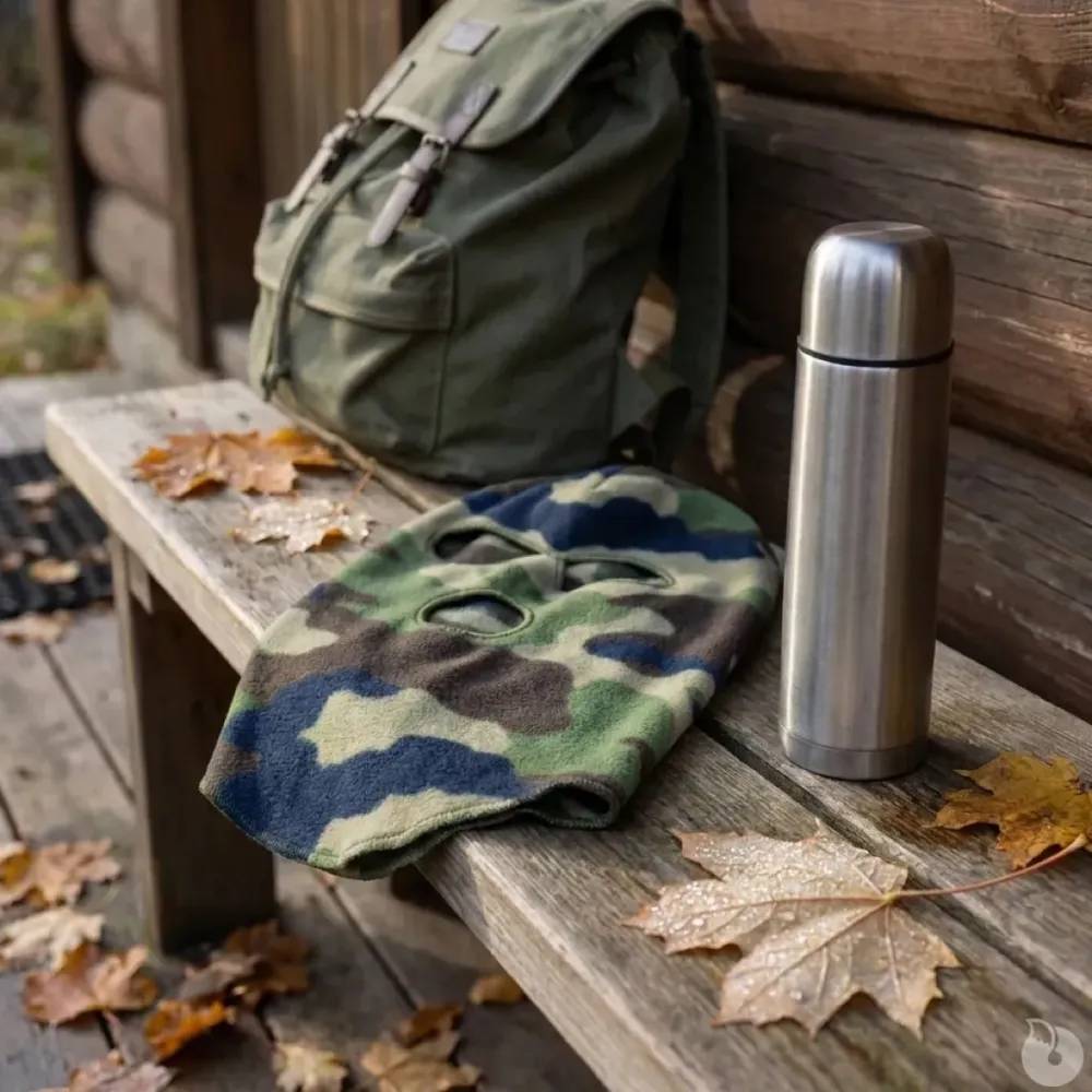 Cagoule confort chaude polyester micro polaire camo CE Percussion - Image 6