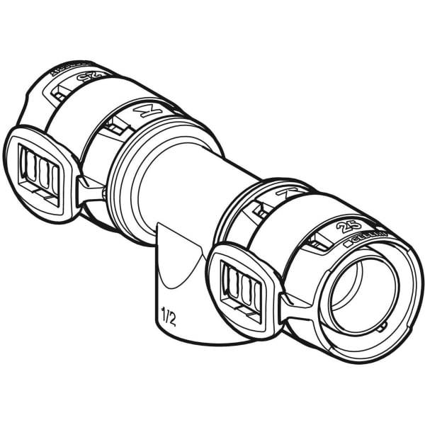Té FlowFit filetage femelle - DN. 25 / 15 - Ø 25 x 25 mm x Rp. 1/2'' - GEBERIT - 620.152.00.1 - Image 2