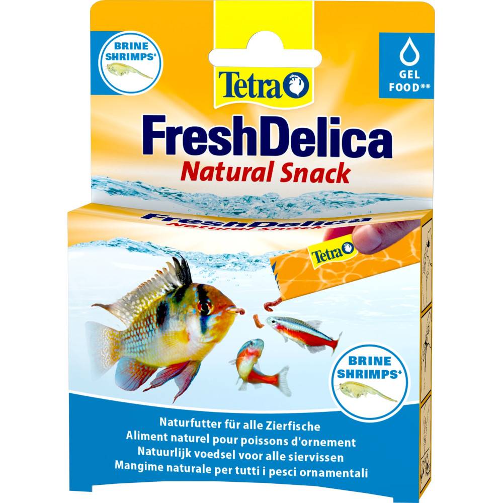 Tetra - Friandises Artemias "Brine shrimps" en gel 16 sticks de 3 g Fresh Delica nourriture pour Poissons d'ornement - Image 1