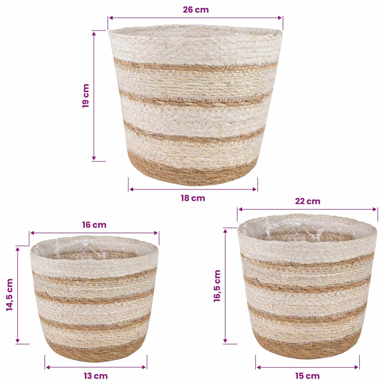 Vidaxl - Décoration Intérieure 3 pc Naturel - Image 3