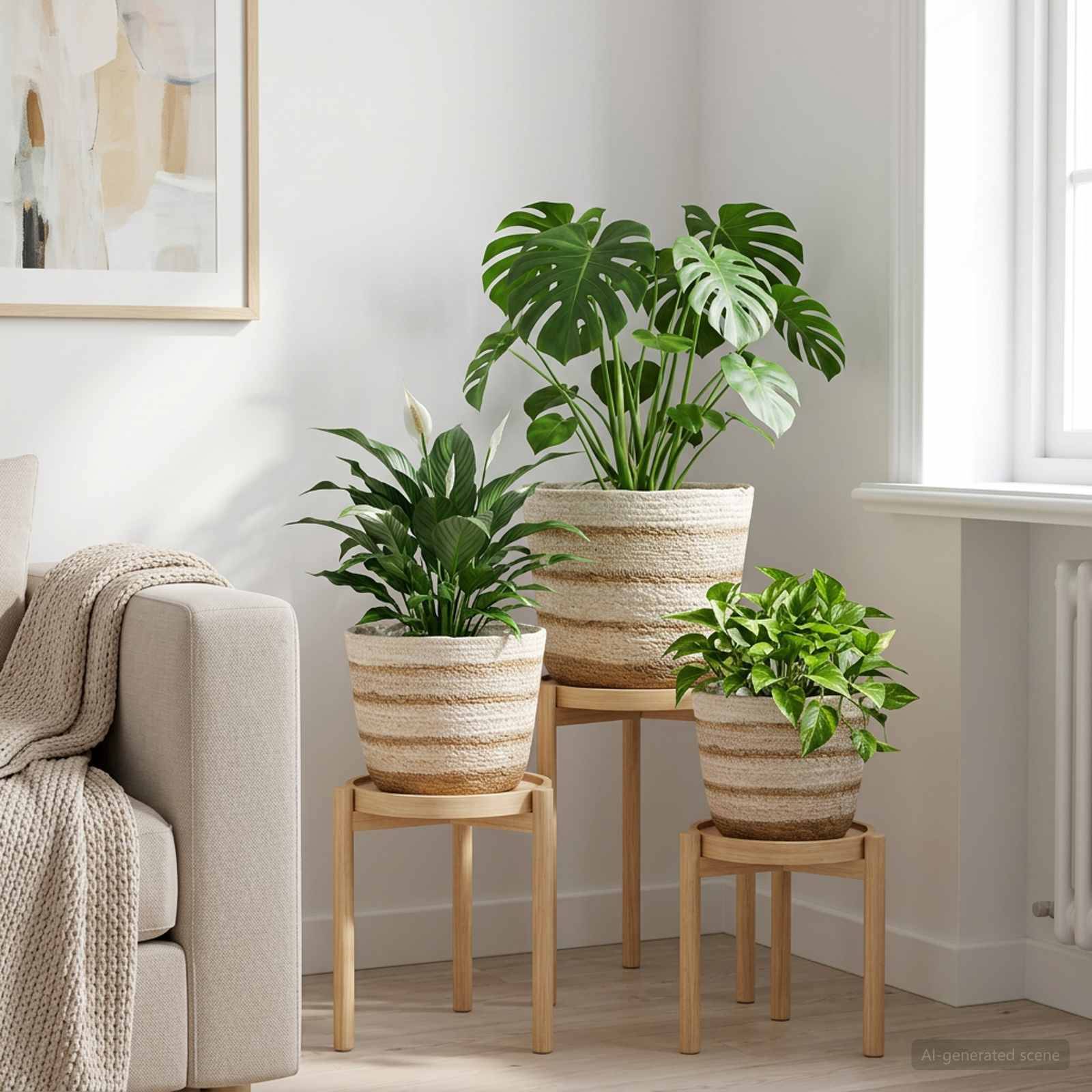 Vidaxl - Décoration Intérieure 3 pc Naturel - Image 1