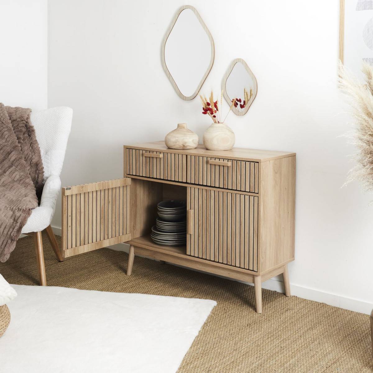 The Home Deco Factory - Buffet en bois 2 portes Klaus - Image 6