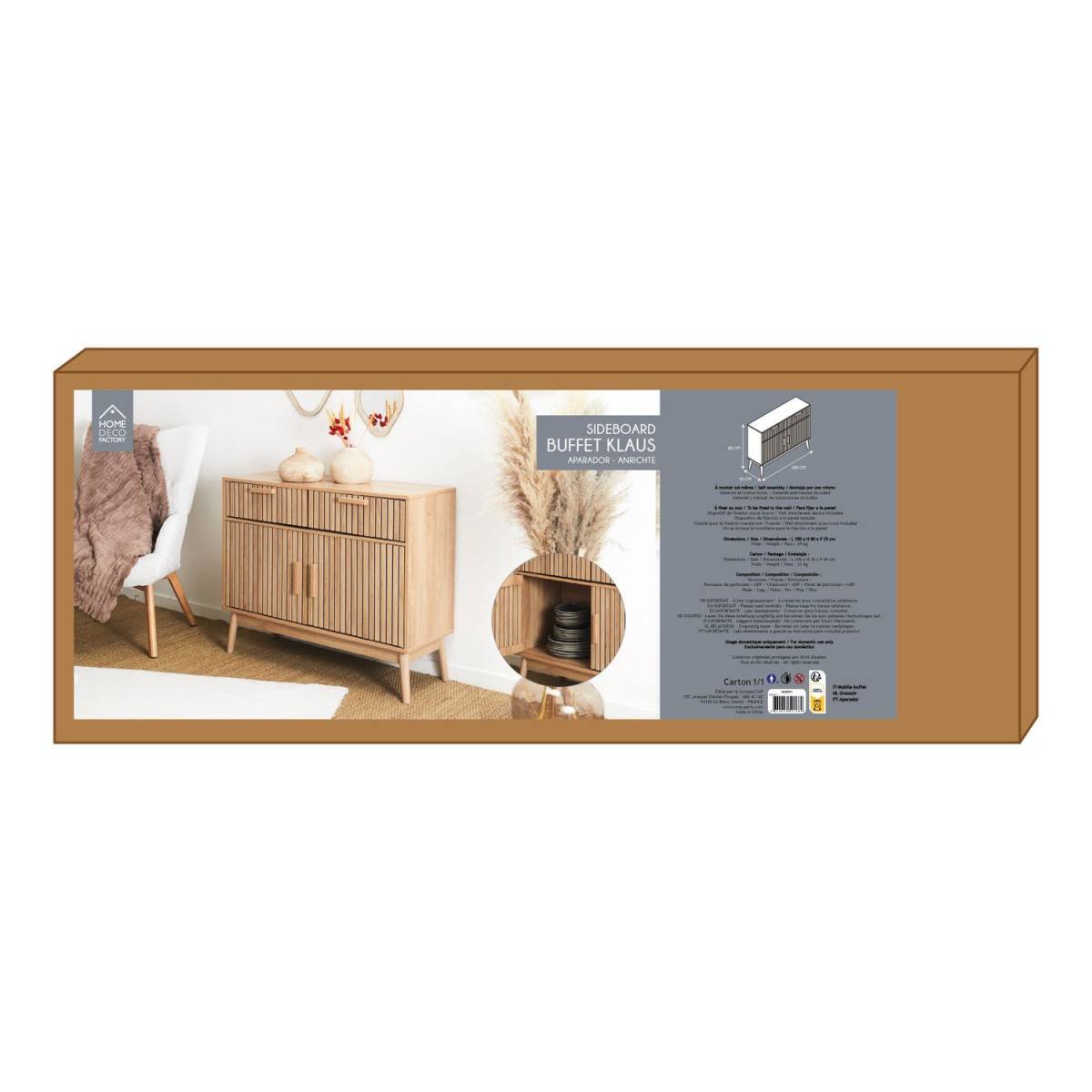 The Home Deco Factory - Buffet en bois 2 portes Klaus - Image 8
