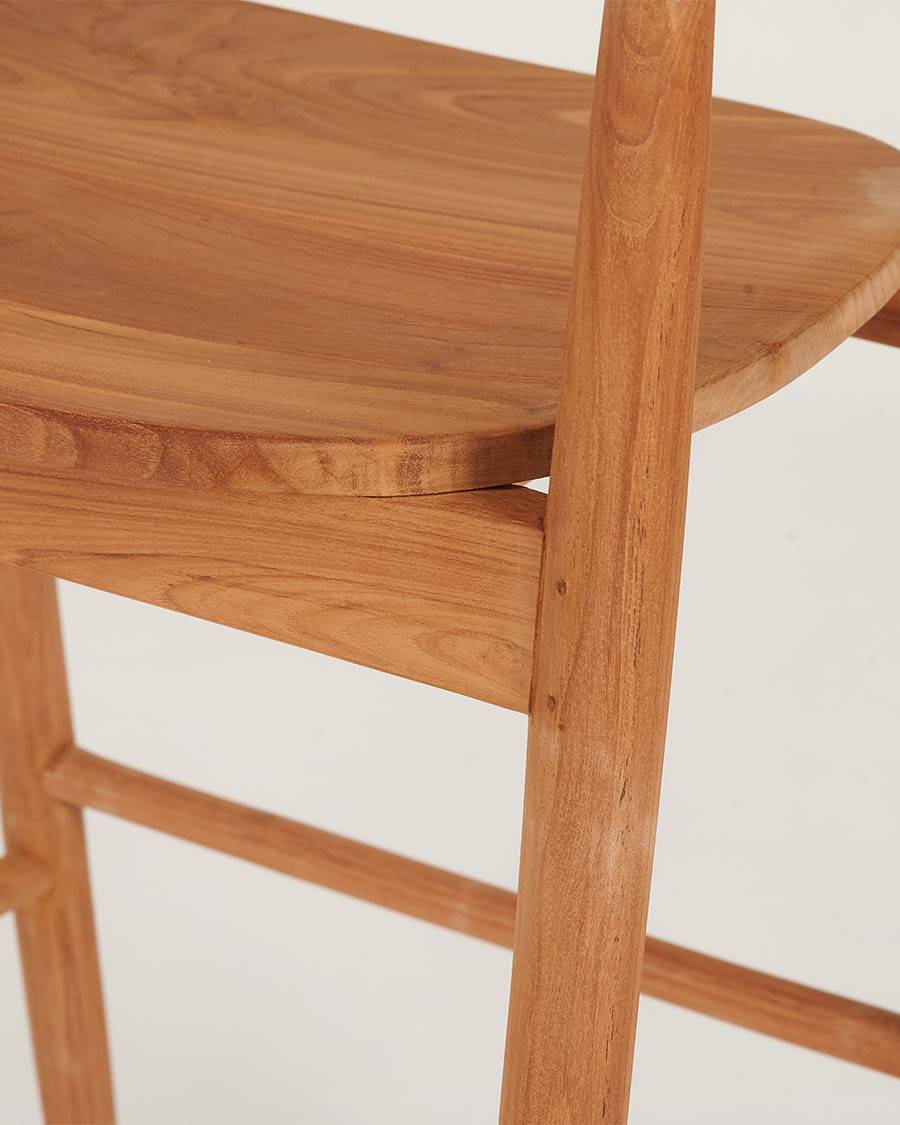 Singo - Chaise de bar en teck massif - UNIQKA - Image 5