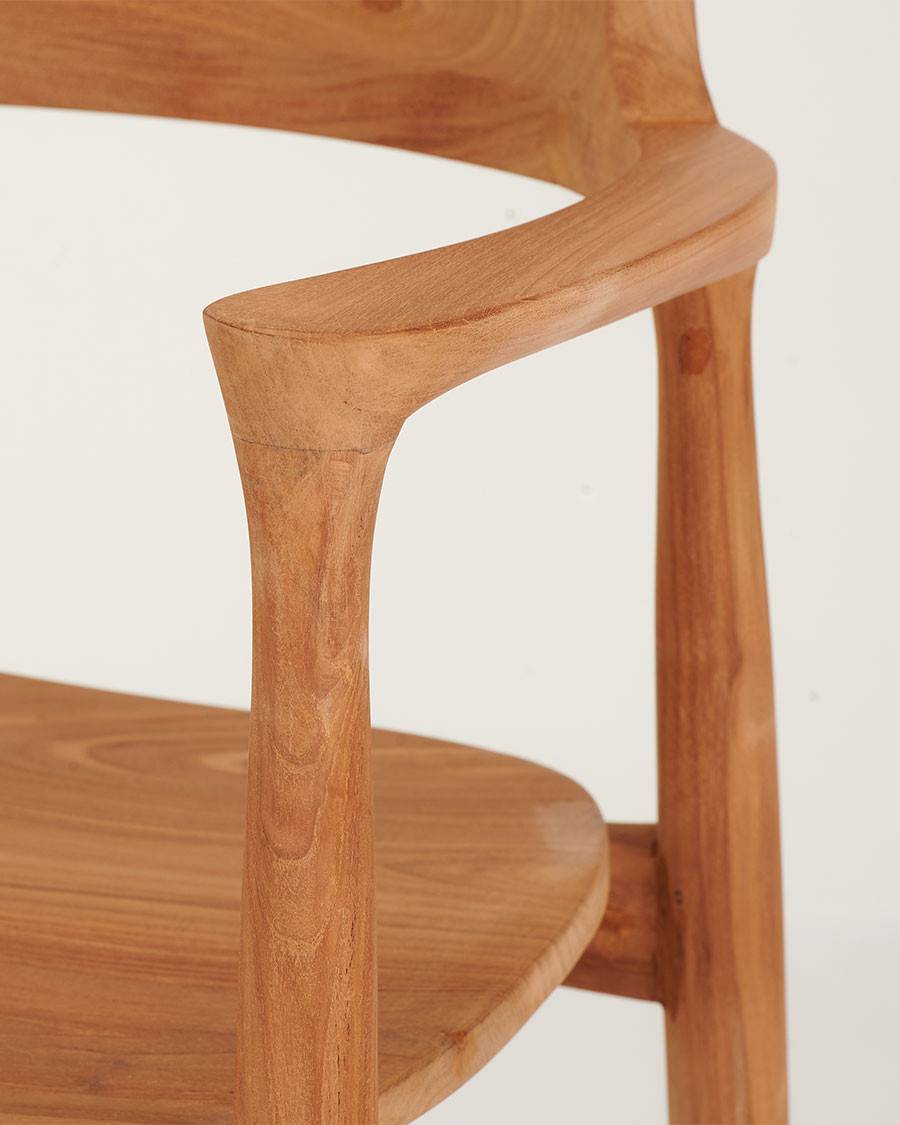 Singo - Chaise de bar en teck massif - UNIQKA - Image 6