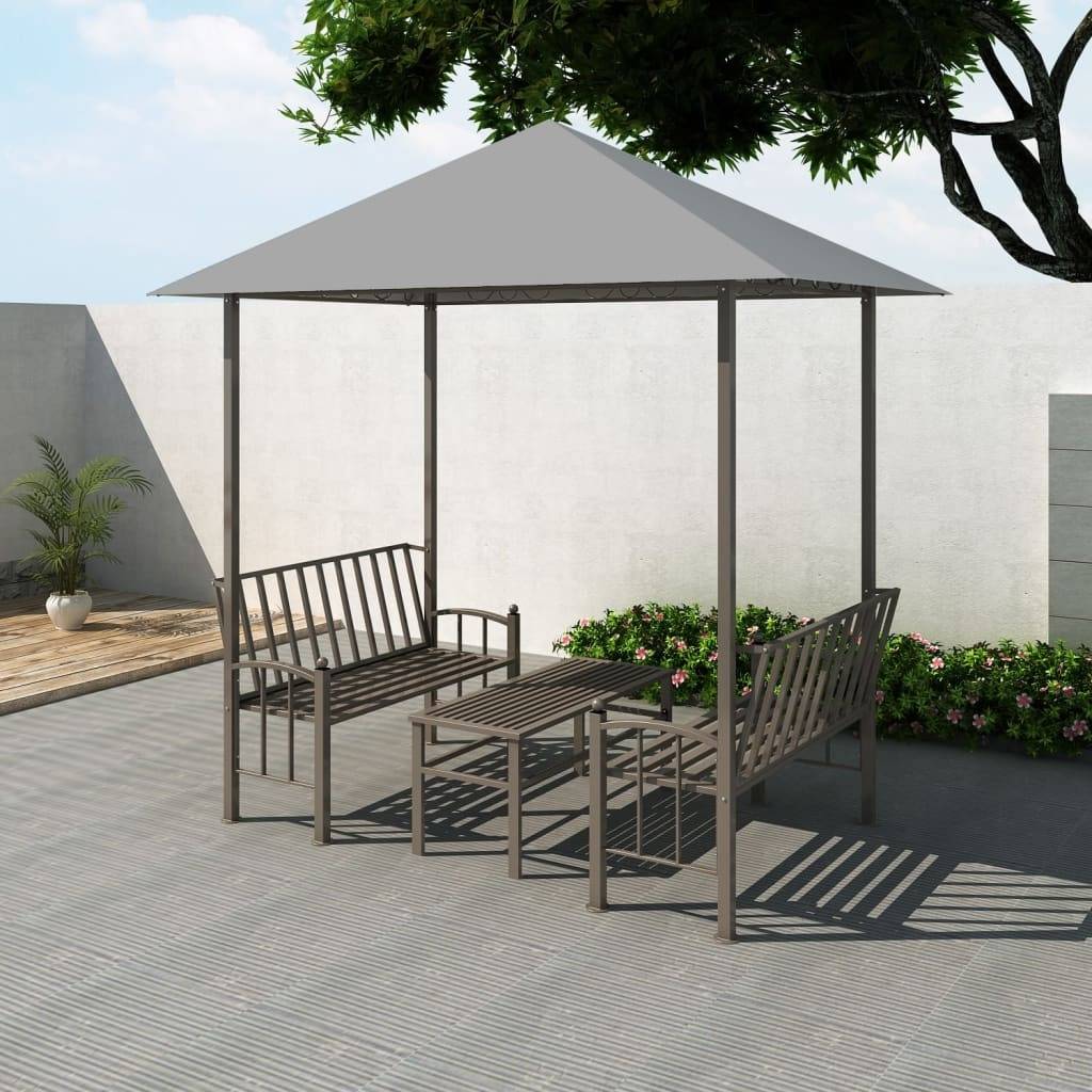 Vidaxl - Chapiteau de jardin avec table et bancs 2,5x1,5x2,4m Anthracite vidaXL 44755 - Image 5
