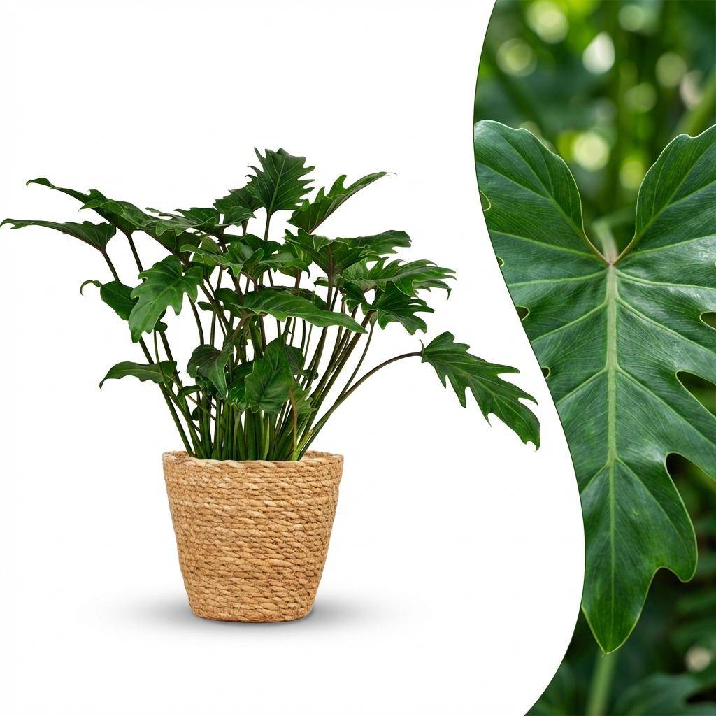 Philodendron Xanadu - Pot de 19cm - Hauteur 60cm - Panier - Plantes d'intérieur - Image 2