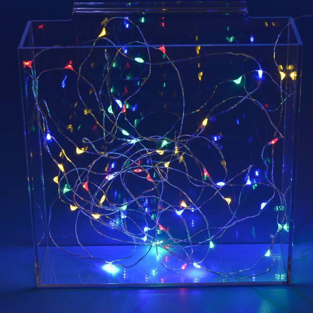 Guirlande lumineuse led fil cuivre électrique 10 mètres Multicolore - Image 2