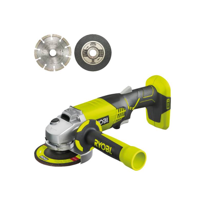 Ryobi - Pack RYOBI - Meuleuse d'angle R18AG-0 - 18V One+ - sans batterie ni chargeur - Kit 6 disques pour meuleuse RAK6AGD115 - 115 mm