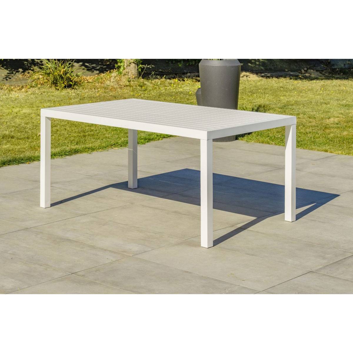 Dcb Garden - Ensemble Repas de jardin 7 Places "Cayenne" 180cm Blanc - Image 6