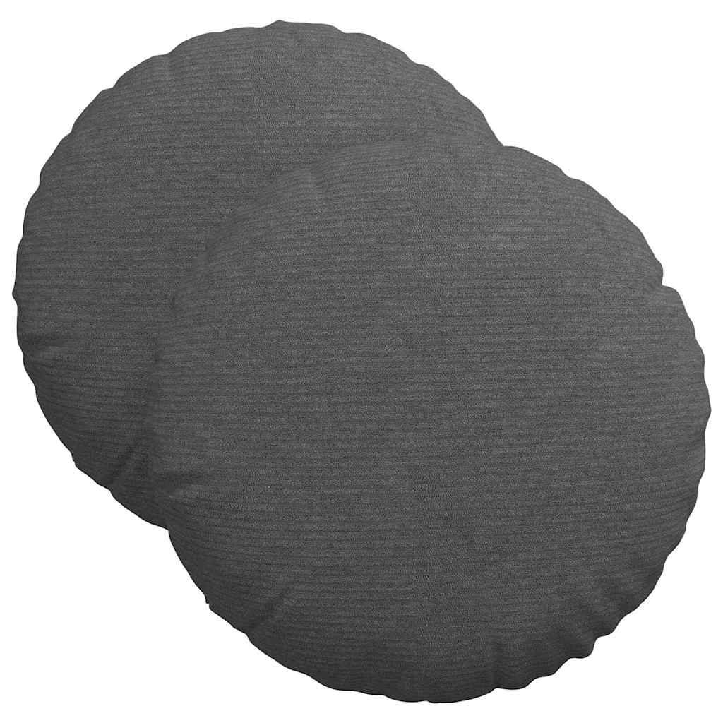 PANGIVO - Coussins de siège velours côtelé gris foncé 40 x 40 x 13 cm - PANGIVO - Image 2