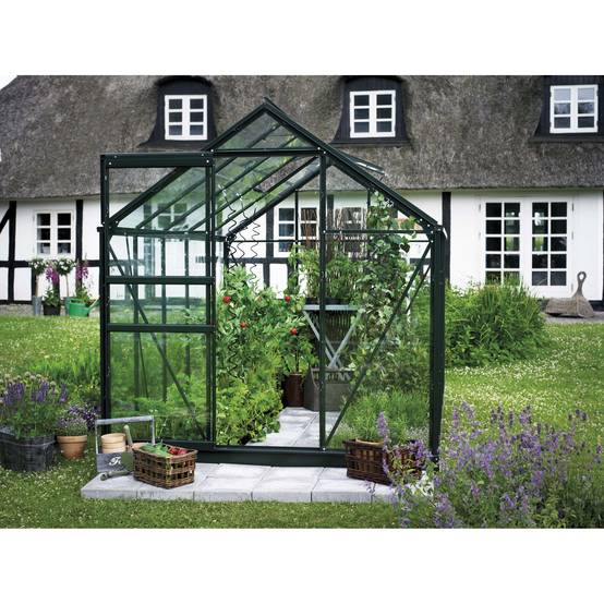Halls - Serre en verre horticole 6,2 m² - Popular 106, vert - Halls - Image 3