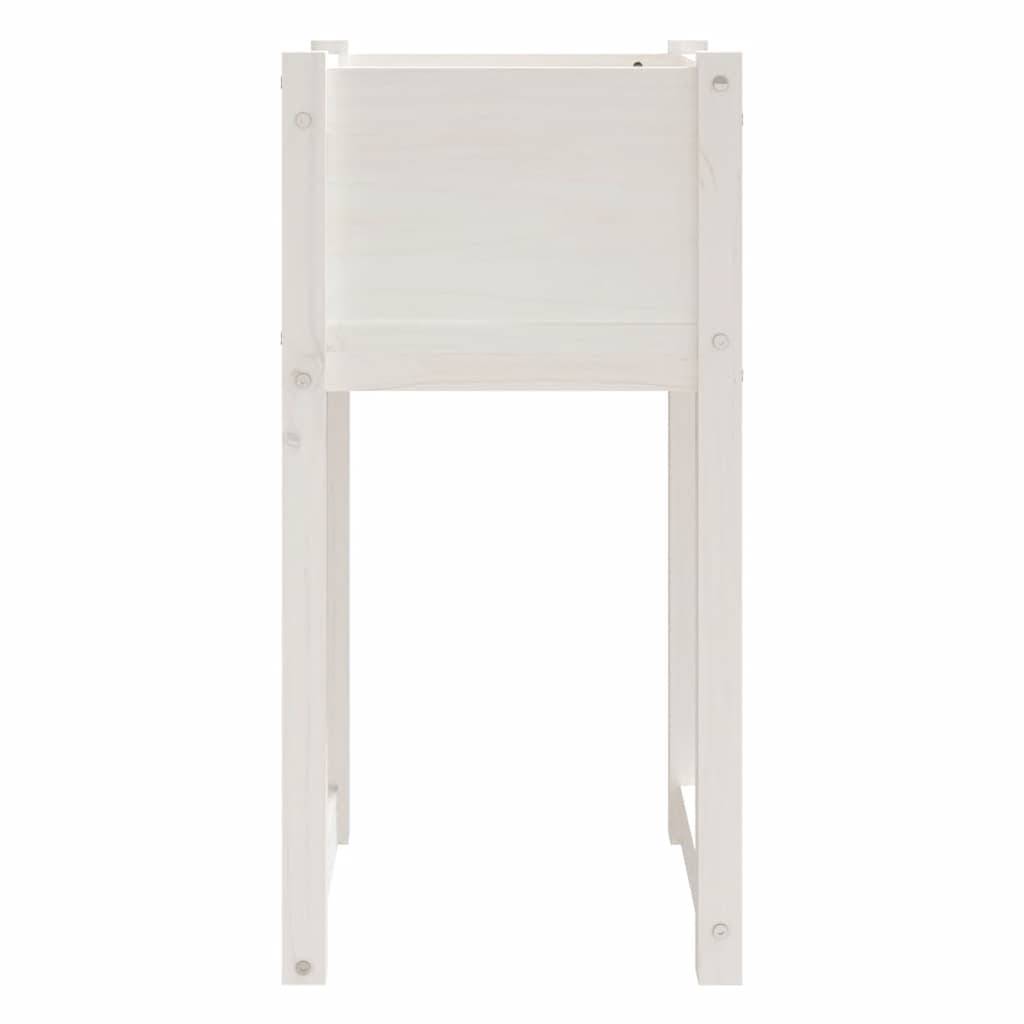 Vidaxl - Jardinières 2 pcs Blanc 40x40x81 cm Bois massif de pin vidaXL 822125 - Image 6