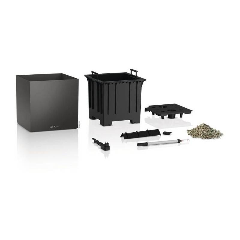 Lechuza - Pot De Fleur Lechuza Canto Premium Cube 40 - Kit Complet Led, Anthracite Métallisé - Image 2