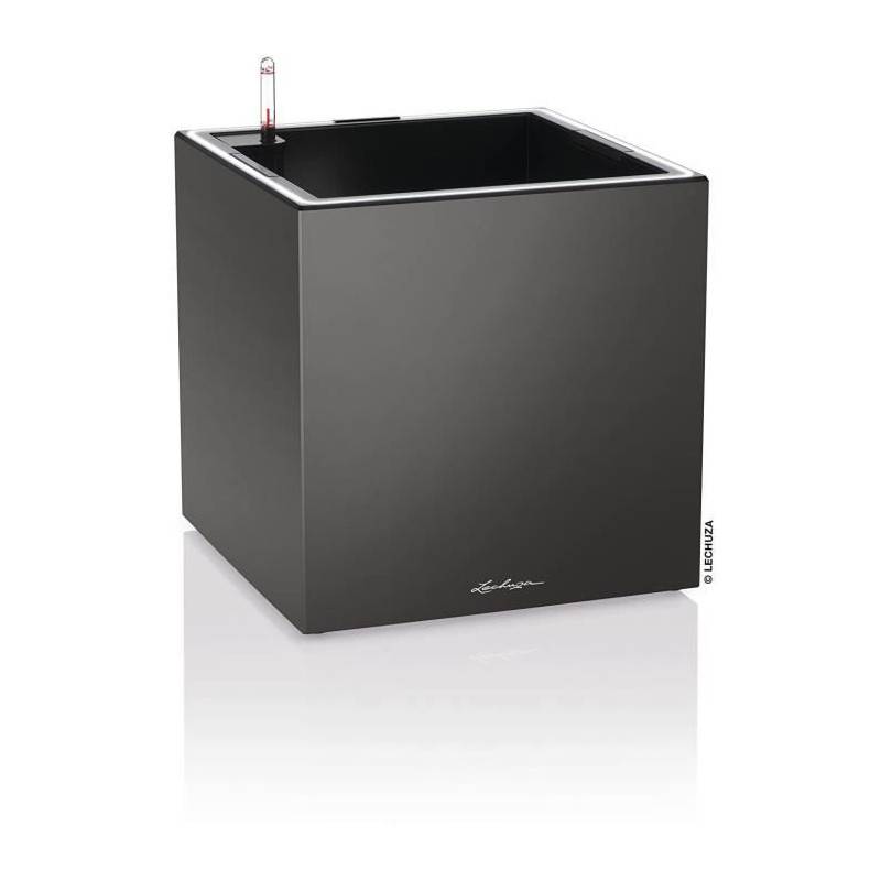 Lechuza - Pot De Fleur Lechuza Canto Premium Cube 40 - Kit Complet Led, Anthracite Métallisé - Image 1