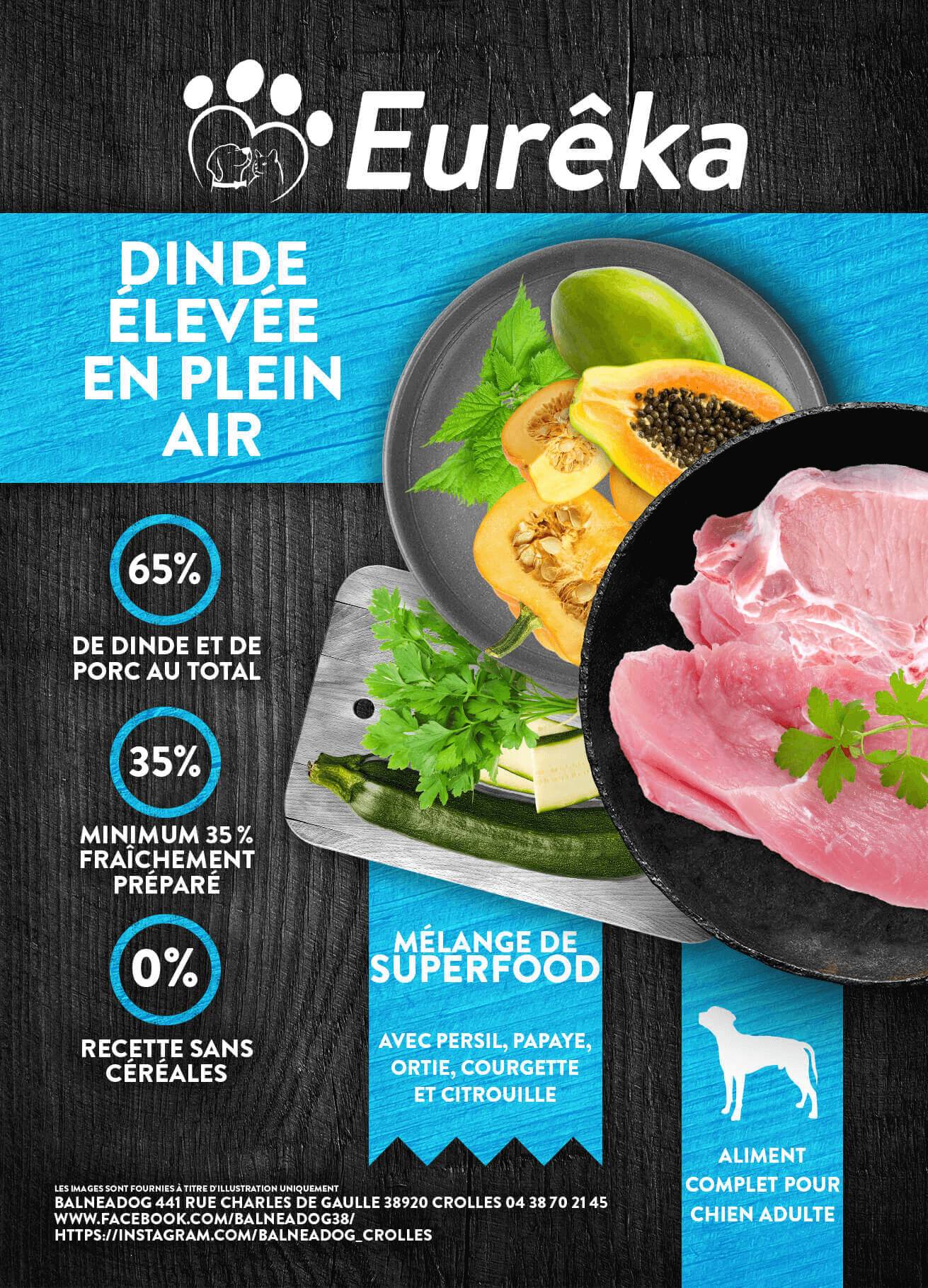 Croquettes chien adulte holistic sans céréales - Dinde élevée en plein air - 12 Kg - Image 2
