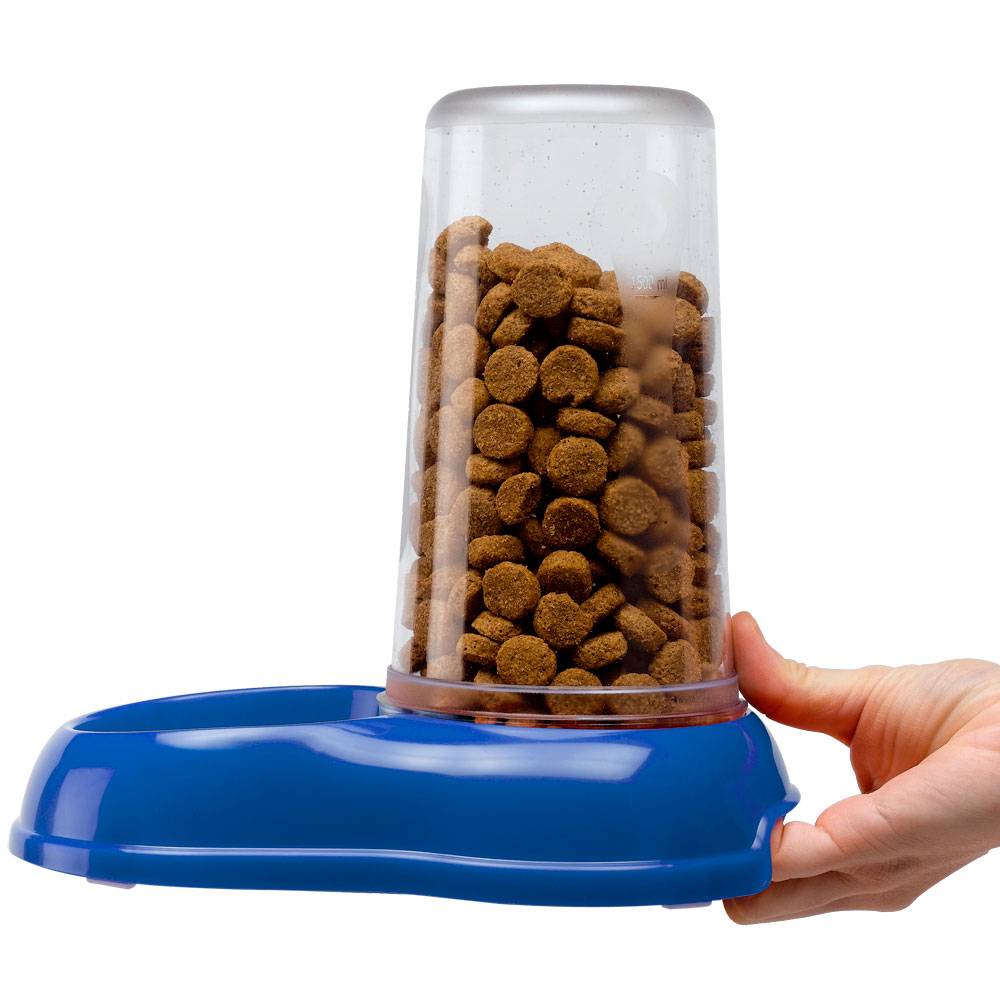 Ferplast - Ferplast Distributeur de nourriture ou d'eau pour chiens et chats AZIMUT 1500, Distributeur de nourriture sèche 1,5 litre, fond antidérapant, 16,5 x - Image 6