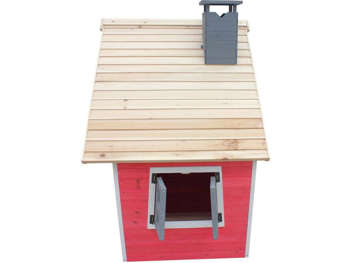 Maisonnette "lilou" - 119.5 X 156 X 102 Cm - Rouge/gris -habitat Et Jardin - Image 4