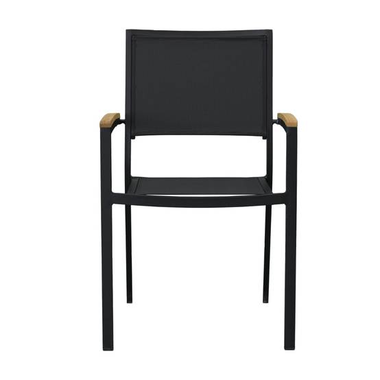 Fauteuil aluminium et textilène noir Casablanca - Gecko Jardin - Image 3