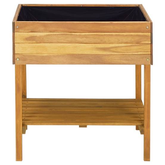Jardinière surélevée | Pot de fleurs | Cache-pot | Bac à fleurs 78,5x58,5x78,5 cm Bois massif d'acacia - Image 3