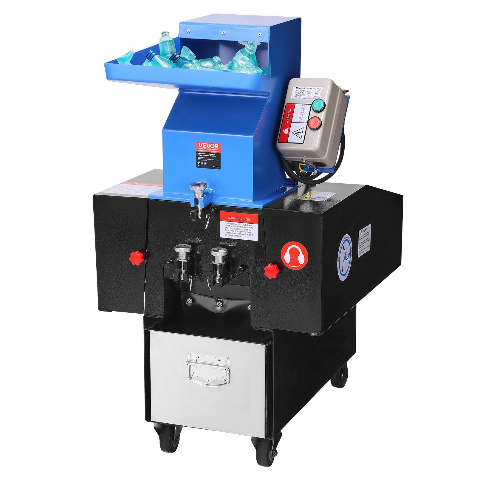 Vevor - VEVOR Broyeur de Plastique Machine de Broyage 2,2 kW 100-150 kg/h 380 V Triphasé