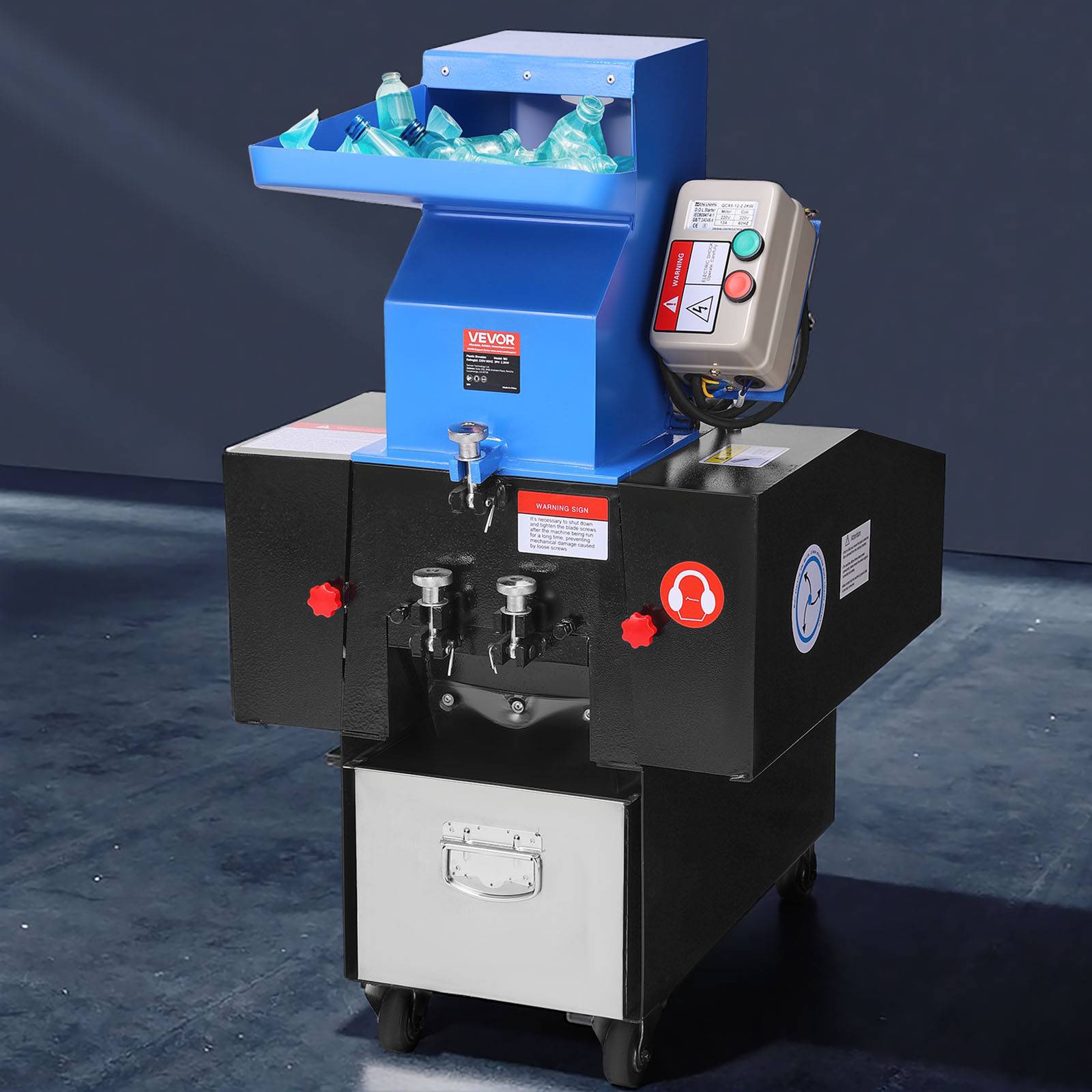 Vevor - VEVOR Broyeur de Plastique Machine de Broyage 2,2 kW 100-150 kg/h 380 V Triphasé - Image 8