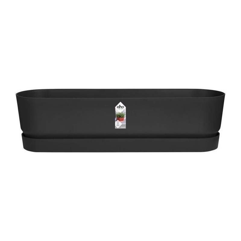 Elho - Planteur Ovale Greenville - Plastique - ø70 - Noir - Image 1