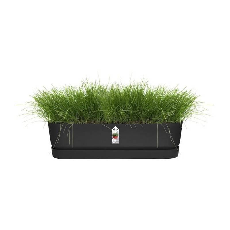 Elho - Planteur Ovale Greenville - Plastique - ø70 - Noir - Image 3
