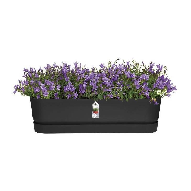 Elho - Planteur Ovale Greenville - Plastique - ø70 - Noir - Image 4