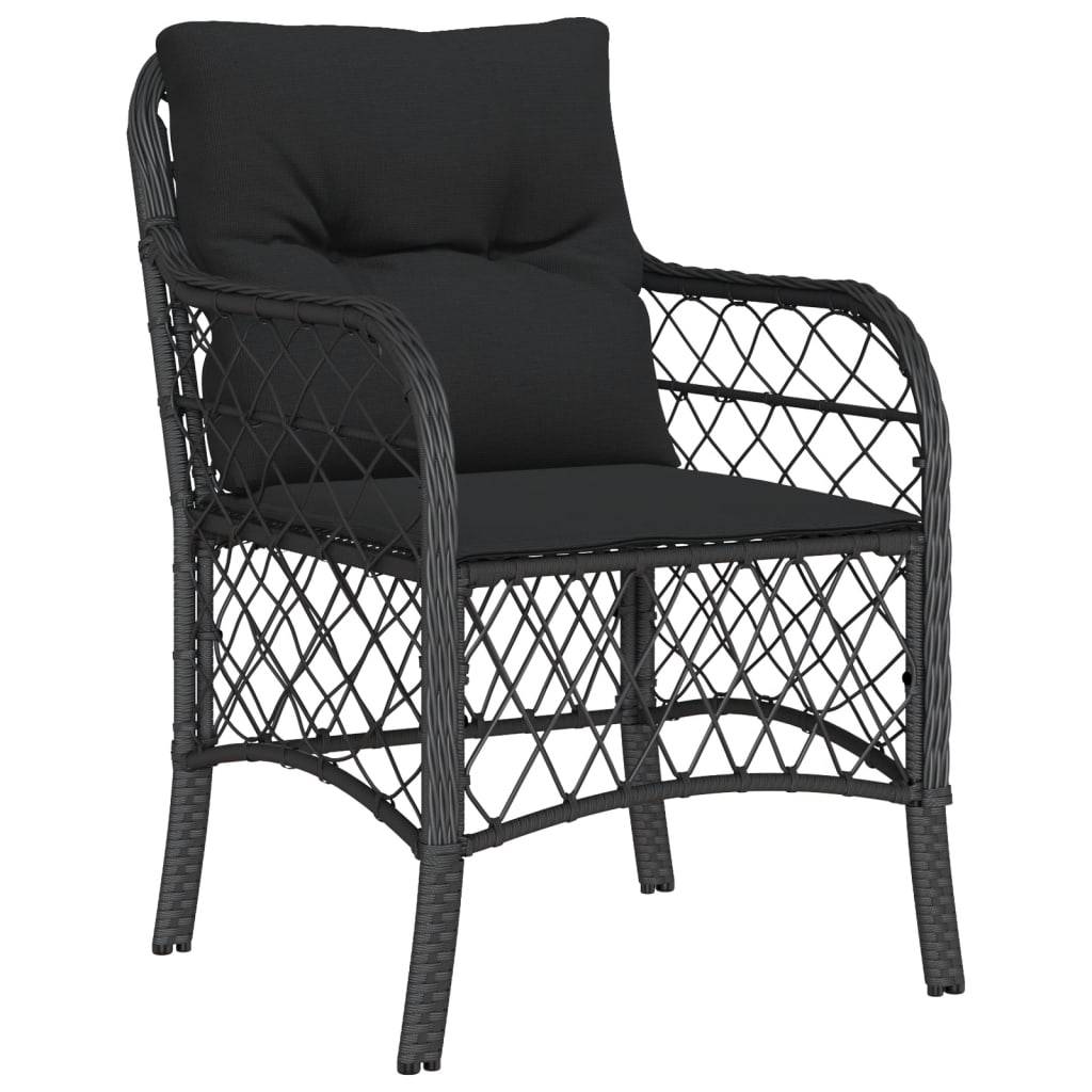 ComfortXL - Salon de Jardin Noir 4 Personnes en Résine Tressée avec Grande Table Repas 150x90cm – ComfortXL Outdoor Living - Image 3