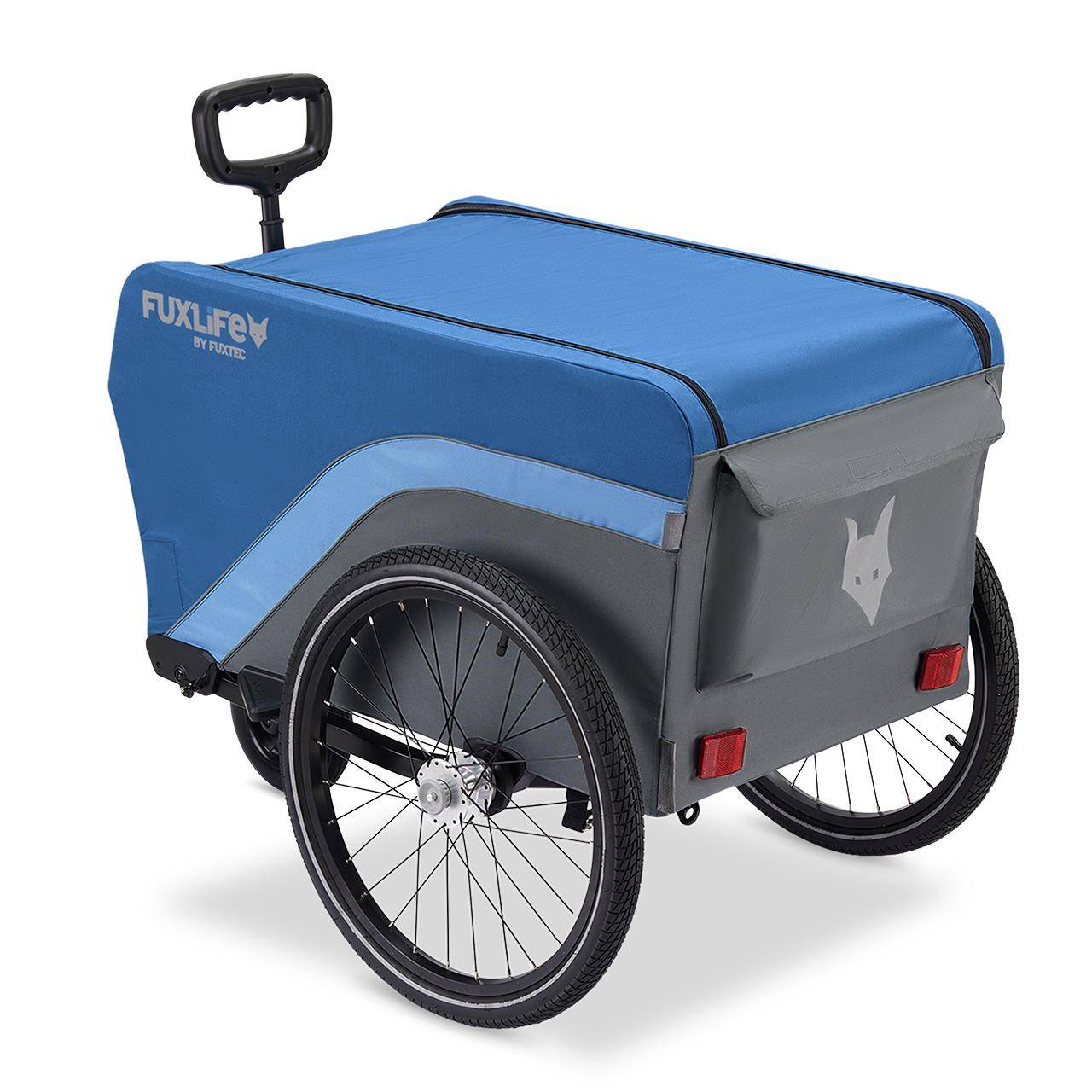 Remorque pour vélo  FUXLIFE by FUXTEC FX-LA120 Bleu Remorque de transport 2en1 pliable 120 L | 47,8 kg de charge. - Image 9