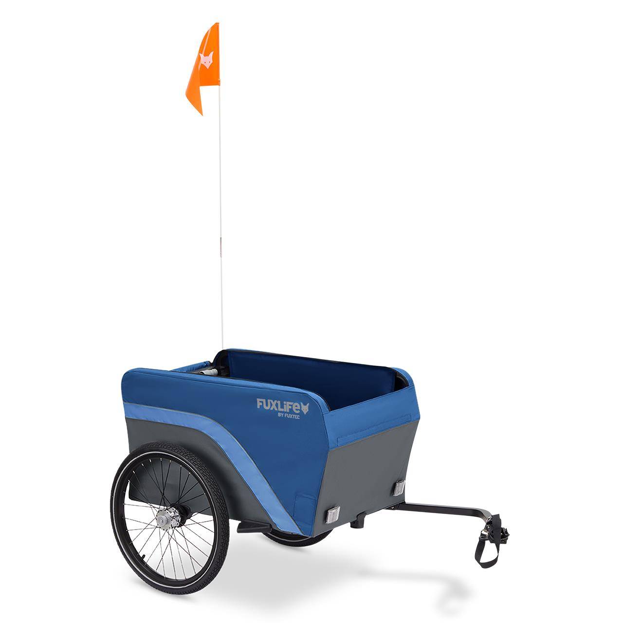 Remorque pour vélo  FUXLIFE by FUXTEC FX-LA120 Bleu Remorque de transport 2en1 pliable 120 L | 47,8 kg de charge. - Image 4