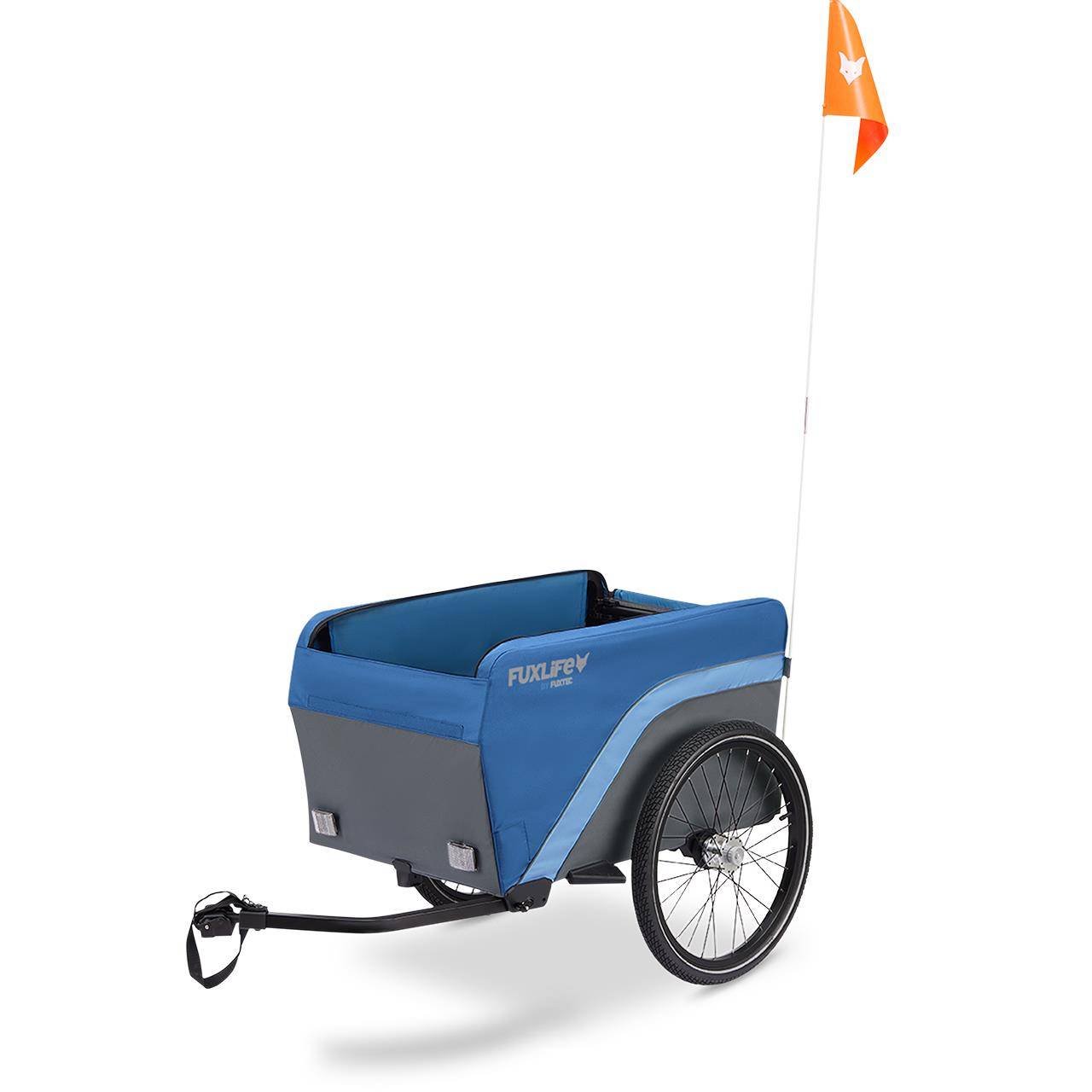 Remorque pour vélo  FUXLIFE by FUXTEC FX-LA120 Bleu Remorque de transport 2en1 pliable 120 L | 47,8 kg de charge. - Image 2