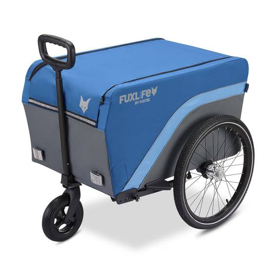 Remorque pour vélo FUXLIFE by FUXTEC FX-LA120 Bleu Remorque de transport 2en1 pliable 120 L | 47,8 kg de charge. - Image 8