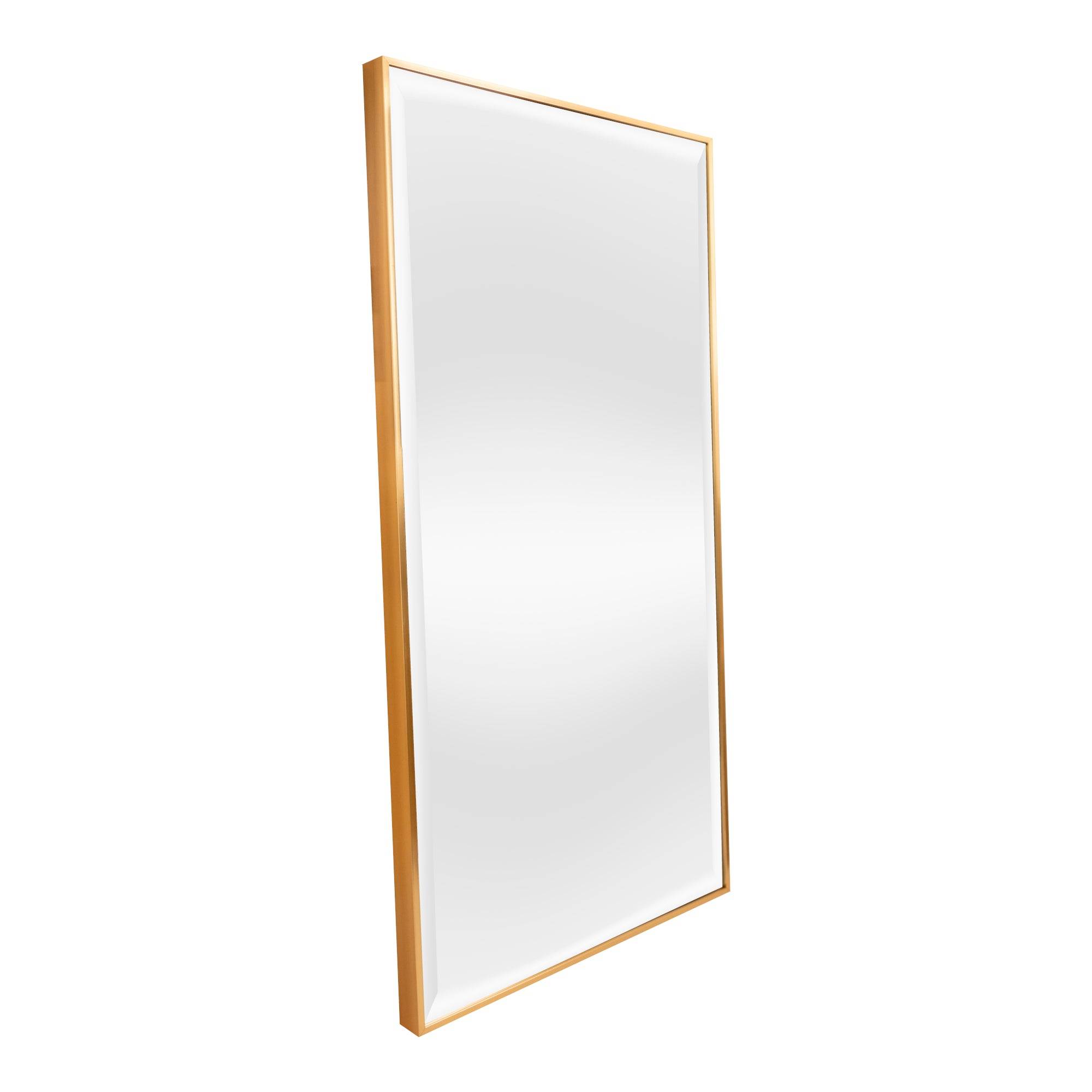Miroir mural rectangulaire 102 x 52 cm doré - Image 1