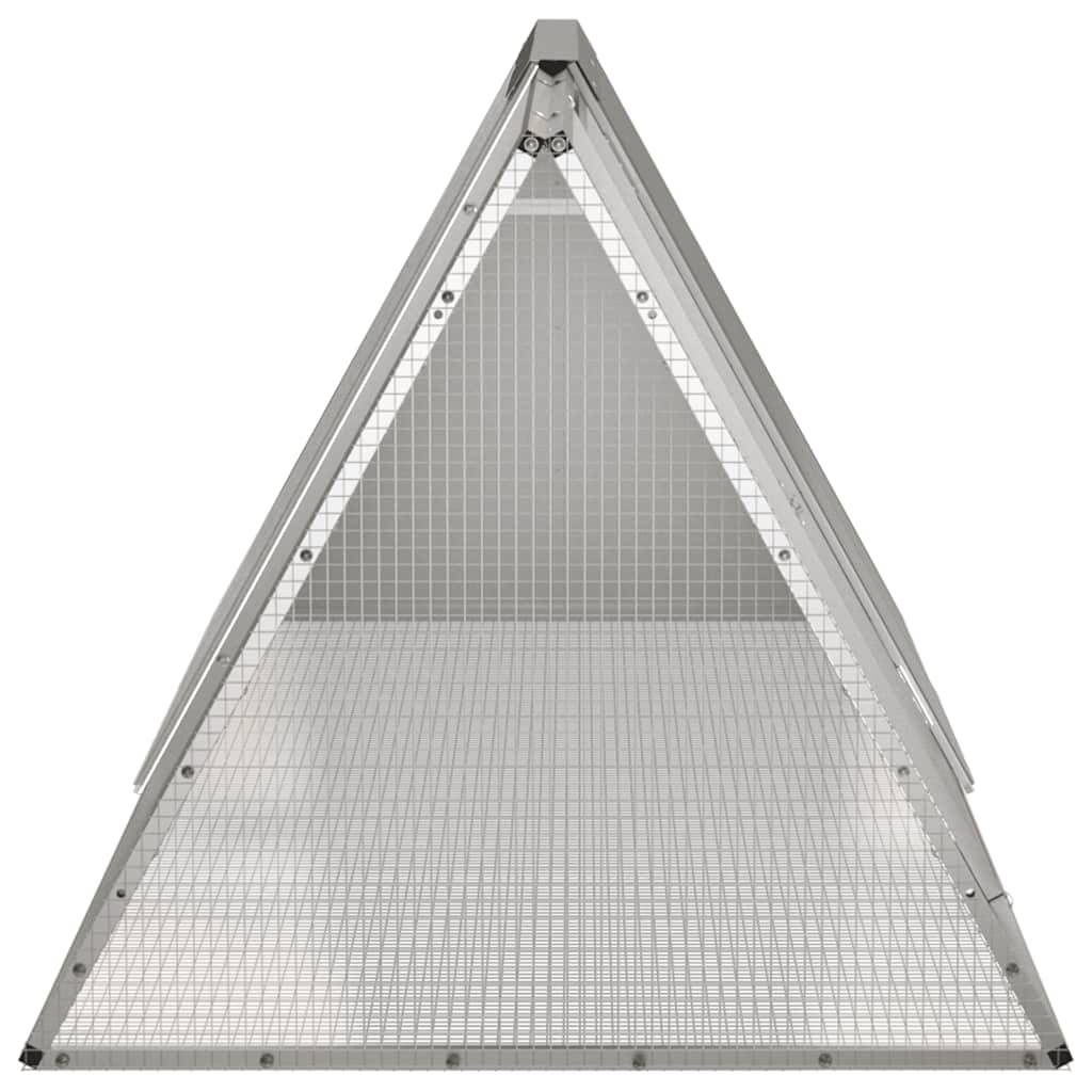 Cage à lapin extérieure parc en acier galvanisé 201x80x71cm Gris – ComfortXL Outdoor Living - Image 4