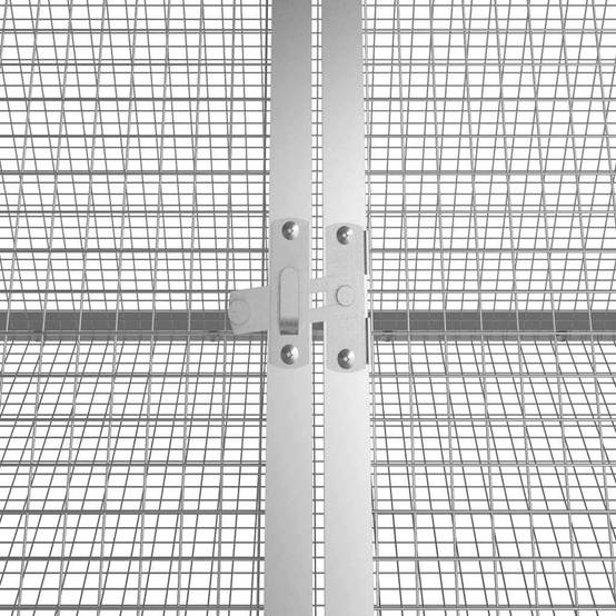 Cage à lapin extérieure parc en acier galvanisé 201x80x71cm Gris – ComfortXL Outdoor Living - Image 5
