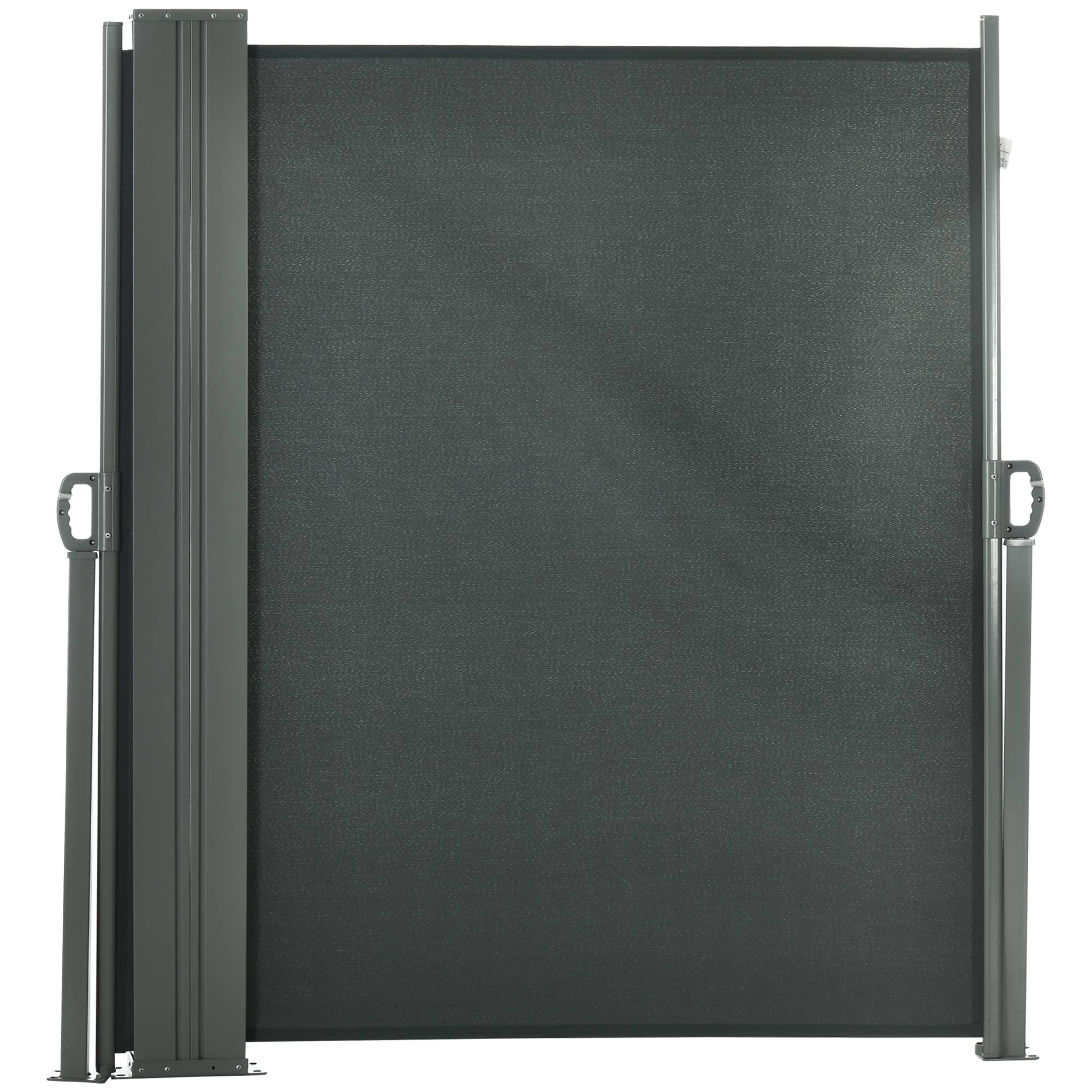 Sans Marque - Cloison de jardin réglable et résistante aux UV avec poignée, en métal et polyester 180 g/m², 600 x 180 cm, grise - Image 2