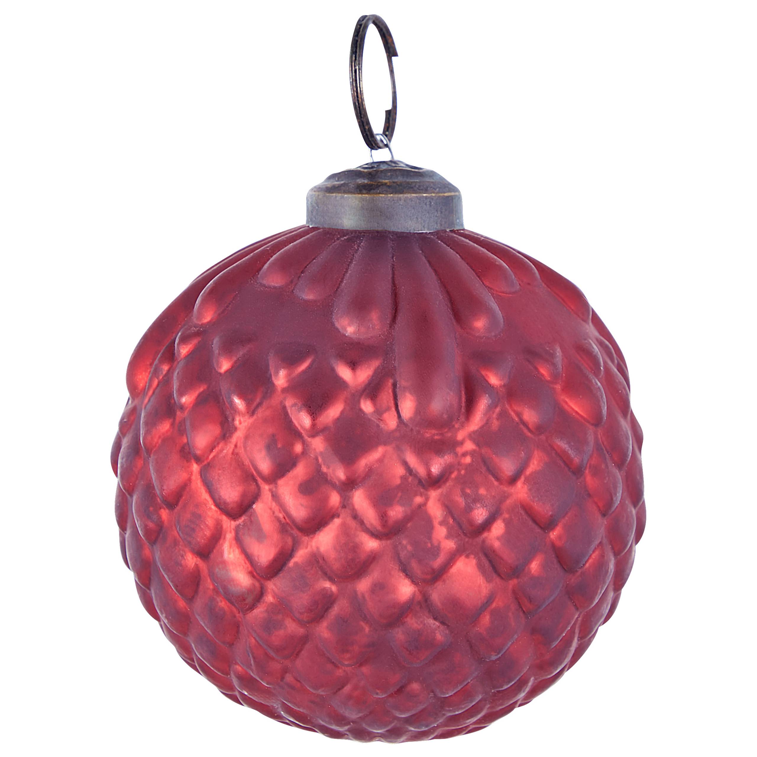 Beliani - Boules de Noël Verre Rouge ARGENTIN - 10x10x14- Beliani - Image 6