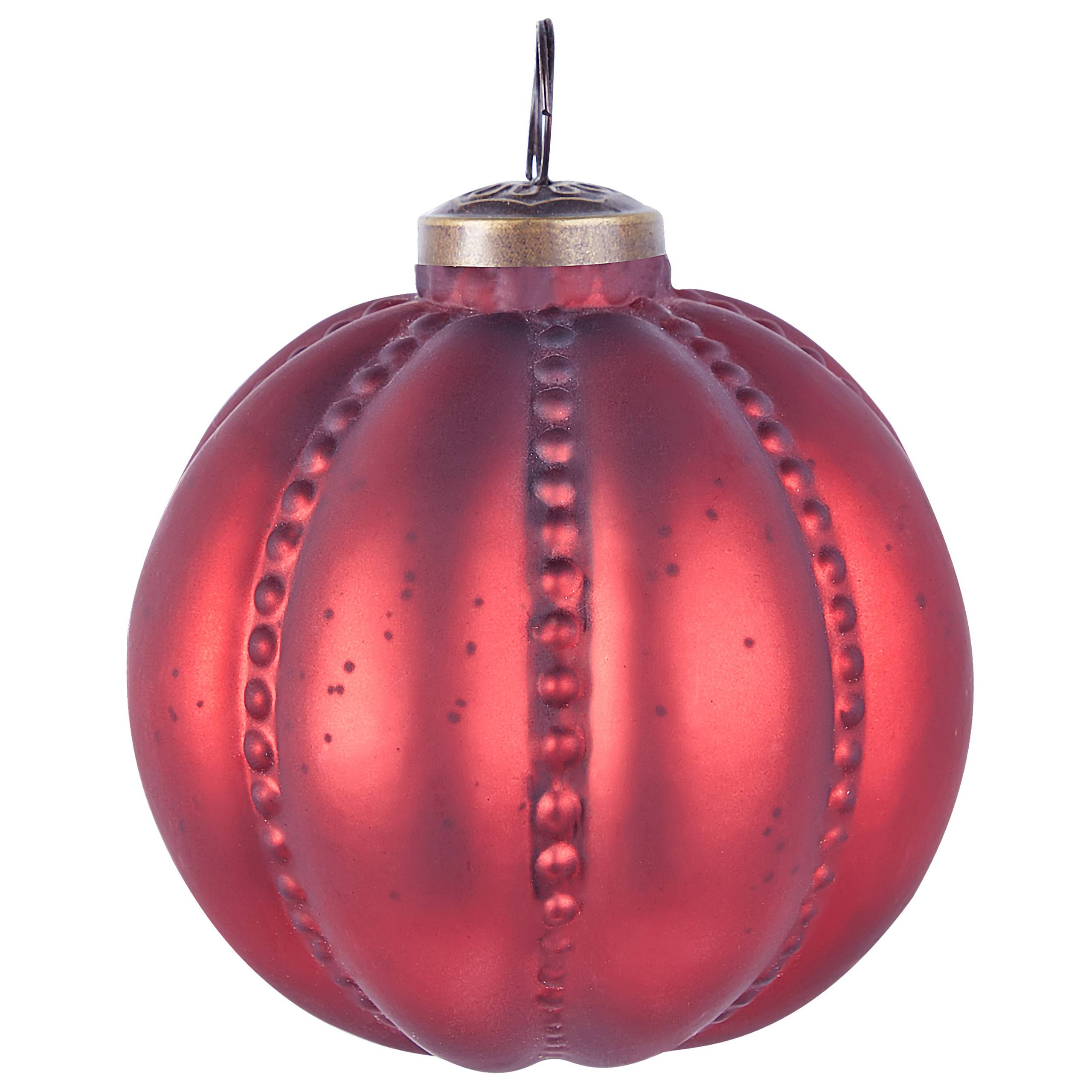 Beliani - Boules de Noël Verre Rouge ARGENTIN - 10x10x14- Beliani - Image 5
