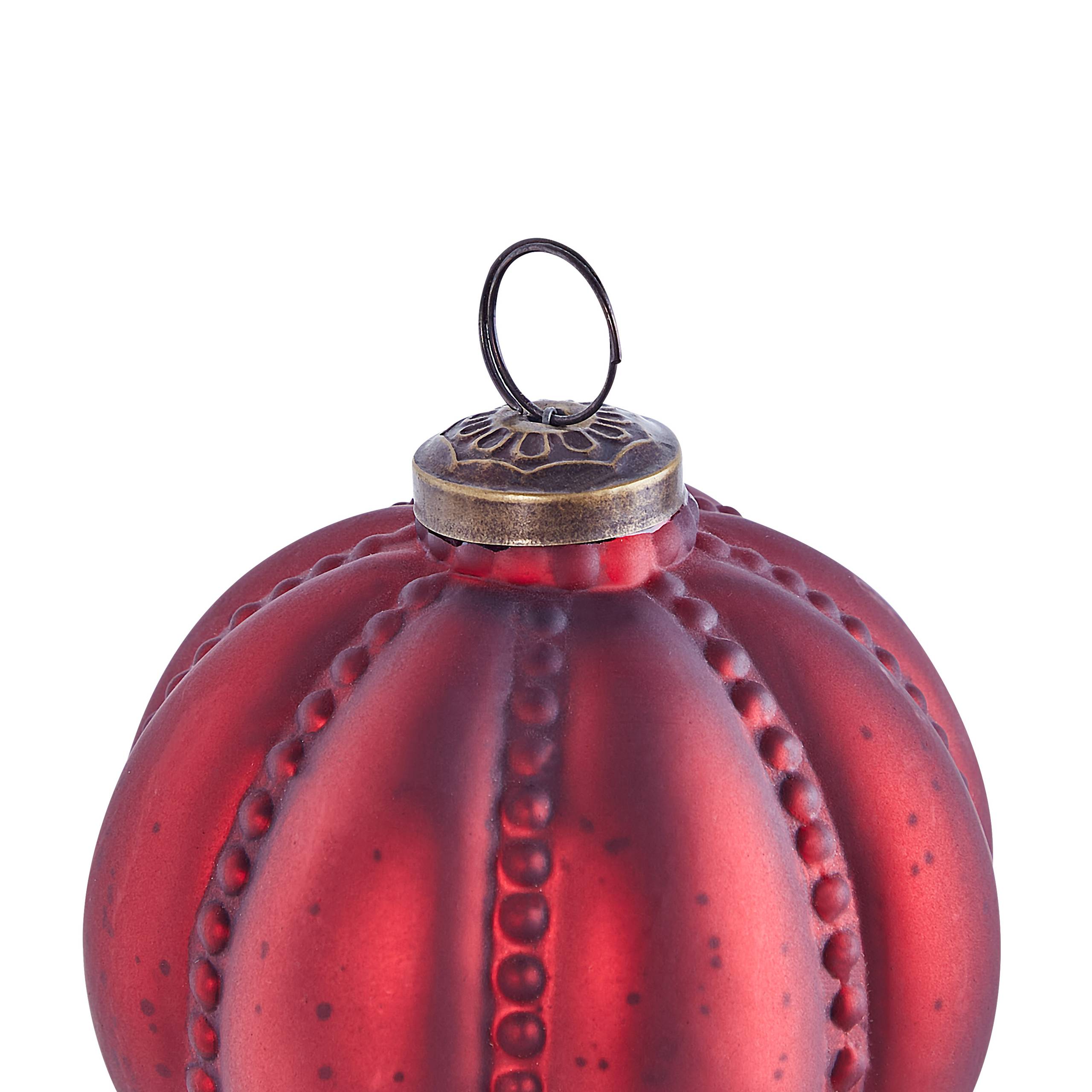 Beliani - Boules de Noël Verre Rouge ARGENTIN - 10x10x14- Beliani - Image 8