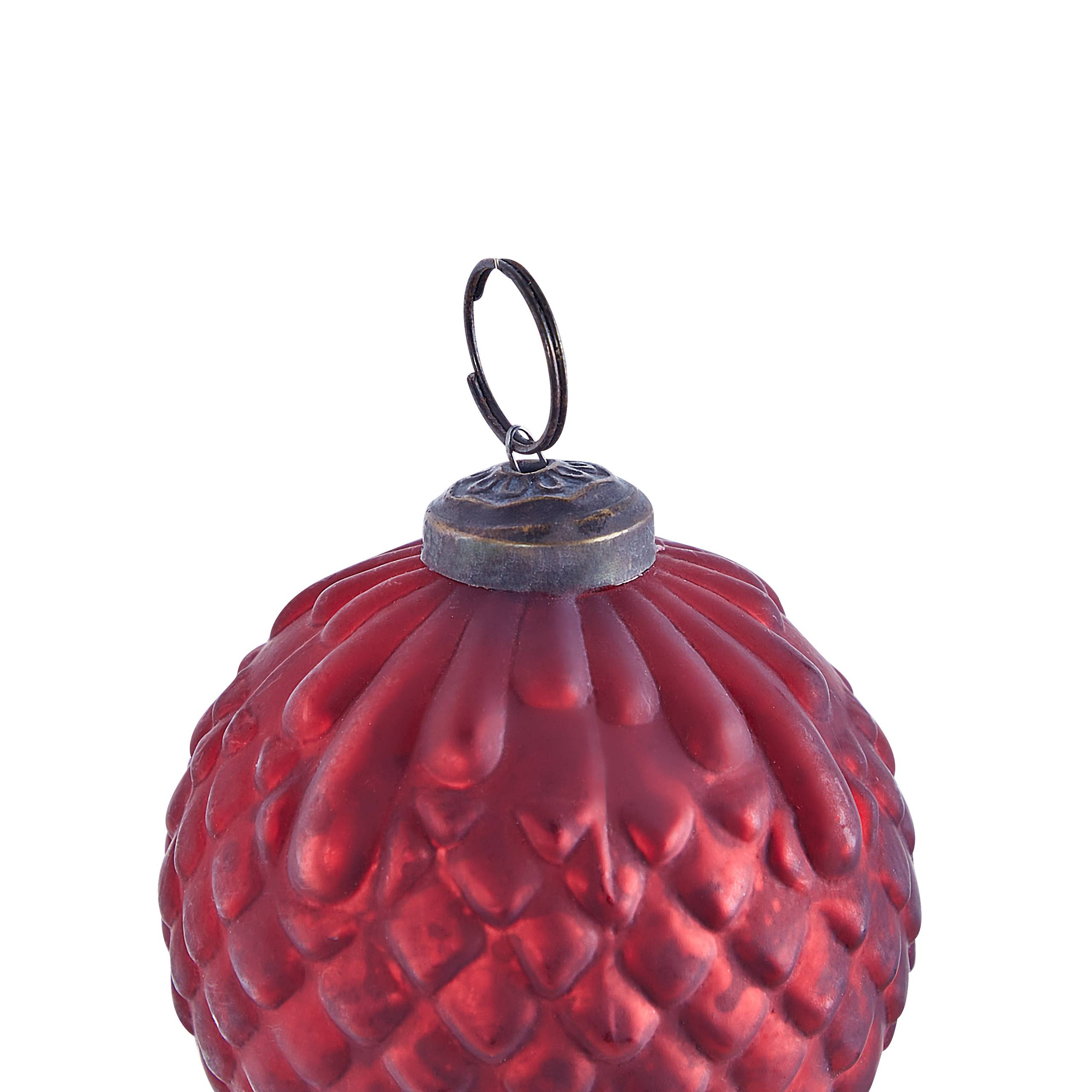 Beliani - Boules de Noël Verre Rouge ARGENTIN - 10x10x14- Beliani - Image 9