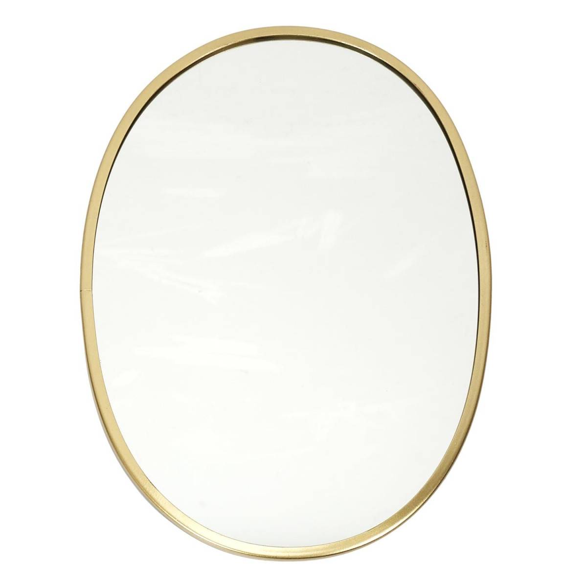 The Home Deco Factory - Miroir Mural Déco "Contour Ovale" 34cm Or - Image 1