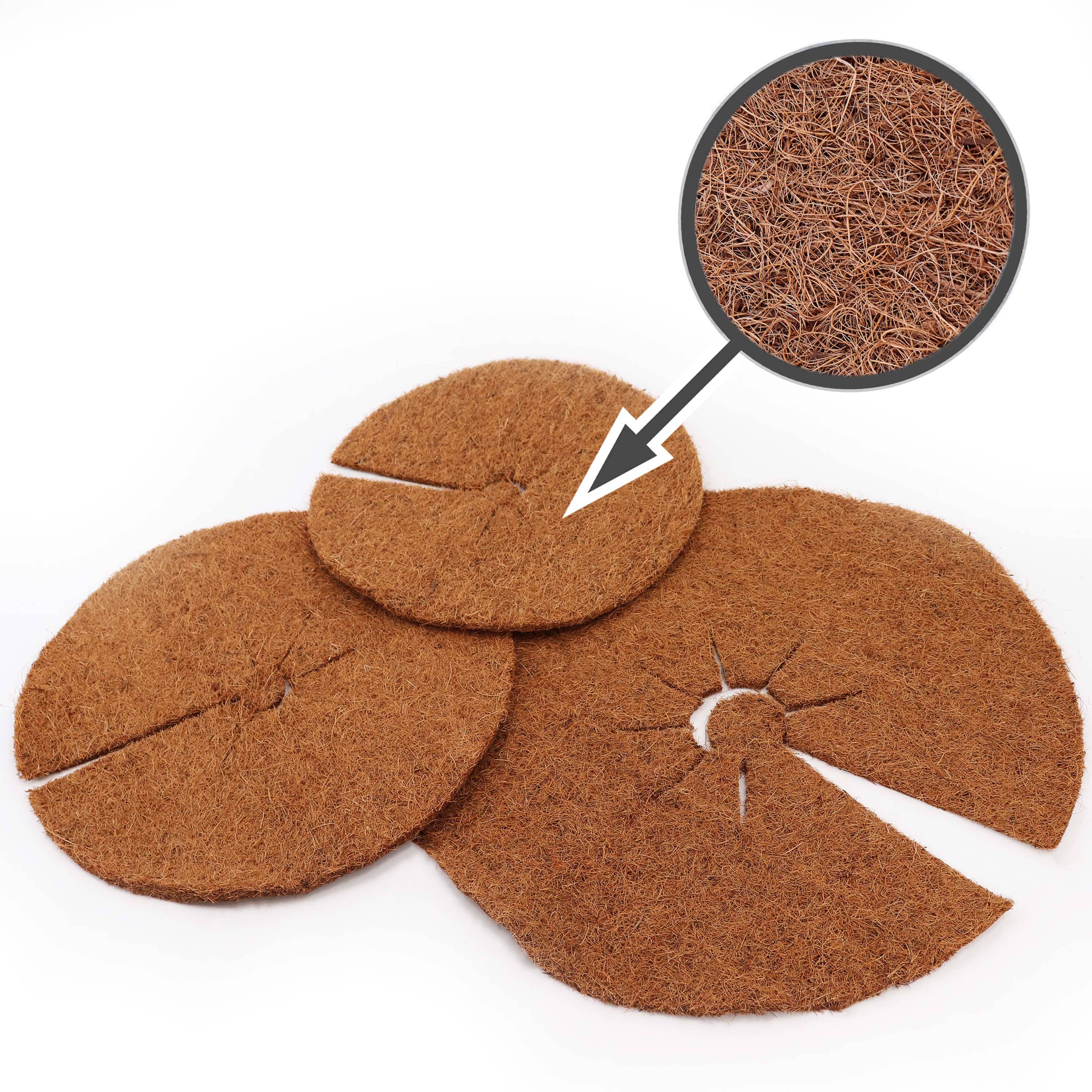 1 disque de paillis de noix de coco 60 cm tapis en fibre de coco tapis de protection des plantes en fibre de coco - Image 2