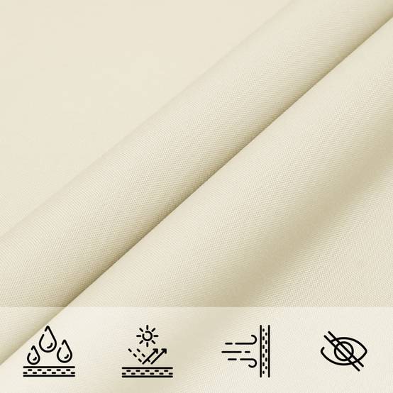 Voile de parasol tissu oxford crème 6 x 8 m - PANGIVO - Image 8